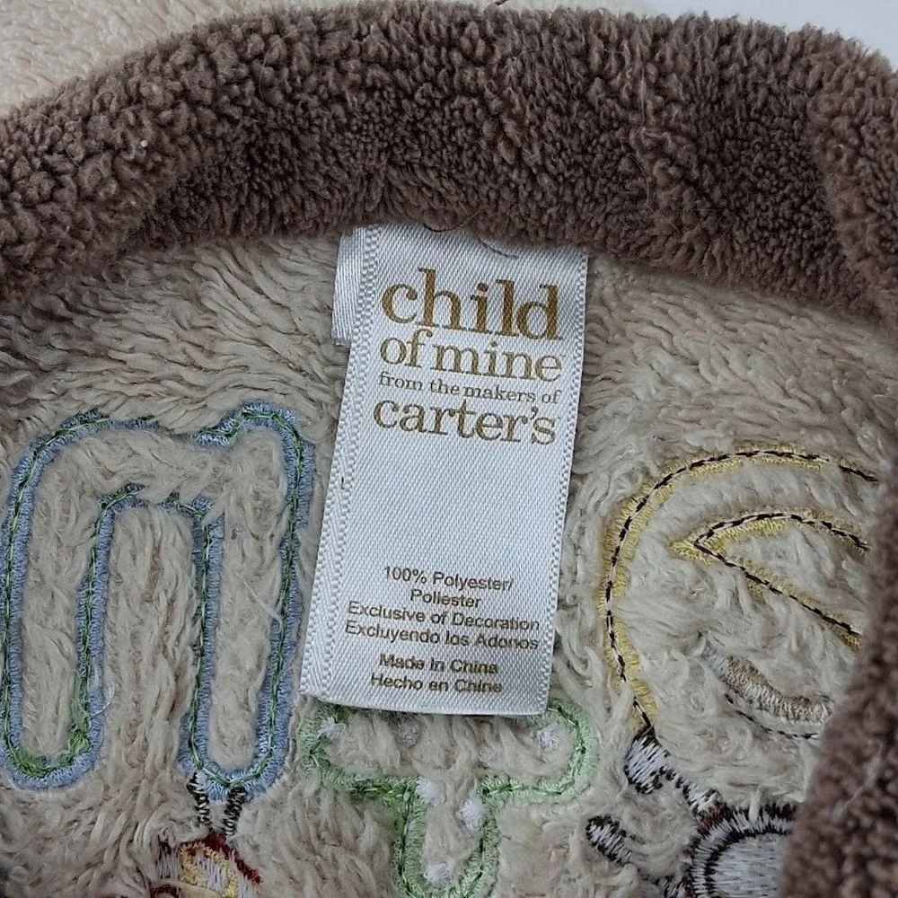 Child Of Mine Carter's Brown Too Cute Monkey Baby Blanket Soft Fleece Walmart